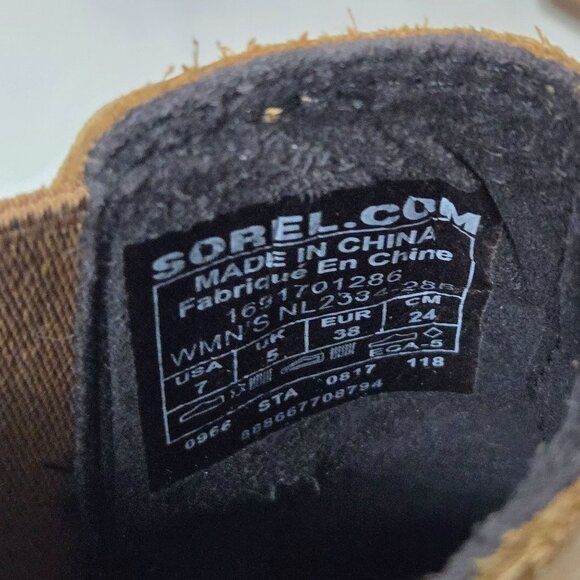 Sorel Size 7 Joan of Arctic Wedge II Chelsea Ankle Boots Brown Leather - Picture 3 of 14